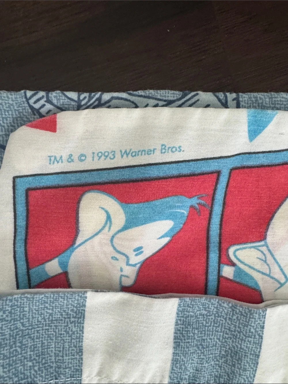 Vtg 1990's Warner Bros Pillow Two Cases Looney Tunes Bugs Bunny Daffy Duck Taz